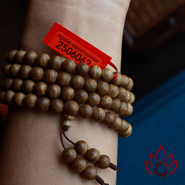 Vòng Trầm Hương 108 Hạt | 7 Ly | Trầm Tốc Kiến Tự Nhiên Lâu Năm